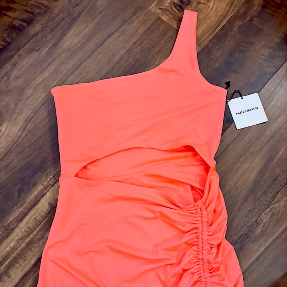 Alanie Maxi Dress in Neon Pink/Orange - size Small (NWT) - Picture 4 of 9